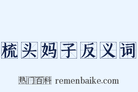 梳头妈子反义词是什么意思的图片